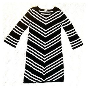 Super soft black & white casual dress